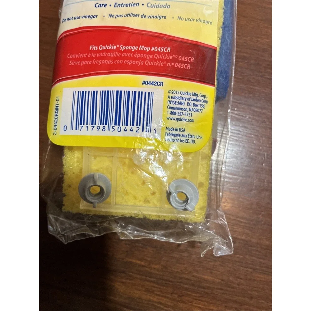 Quickie Clean Squeeze Dual Sponge Mop Refill Type S For Mop 045 NOS 2015